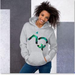 Hoodie for Girls-black, white, blue, pink, grey. Aquarius Star Sign. WickedYo.